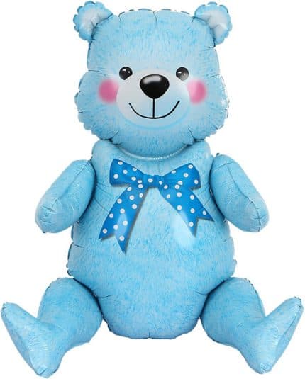 Фигура Сидячий мишка Голубой 56 см